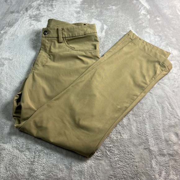 Lululemon Other - Lululemon Men 32 Commission Pant Khaki Tan Chino Technical Stretch Golf Trousers
